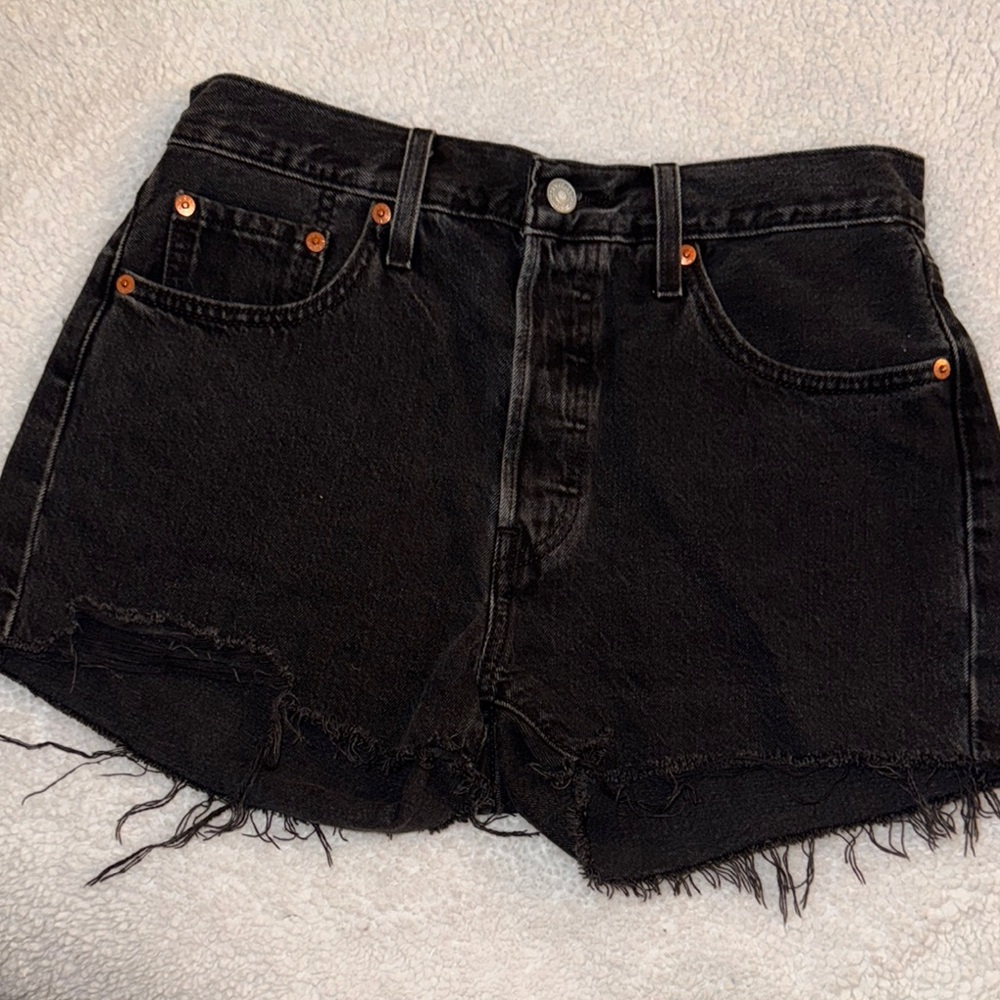 Black Denim Women's Shorts